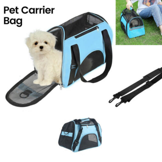 PORTABLE PET CARRIER BAG FOR CATS AND DOGS